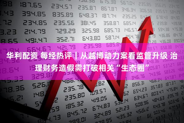 华利配资 每经热评｜从越博动力案看监管升级 治理财务造假需打破相关“生态圈”