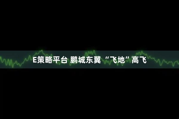 E策略平台 鹏城东翼 “飞地”高飞