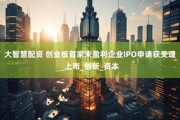 大智慧配资 创业板首家未盈利企业IPO申请获受理_上市_创新_资本