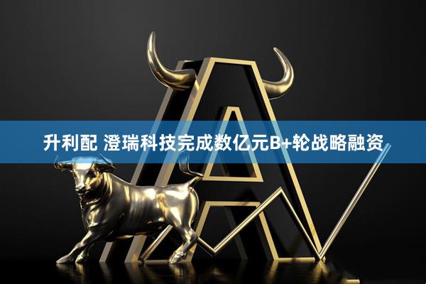 升利配 澄瑞科技完成数亿元B+轮战略融资